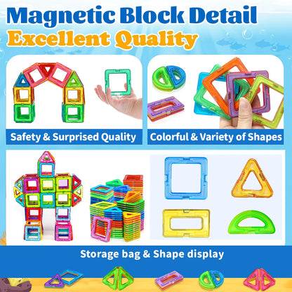 Magnetic Building Blocks DIY Learning Educational Magnet Toys
