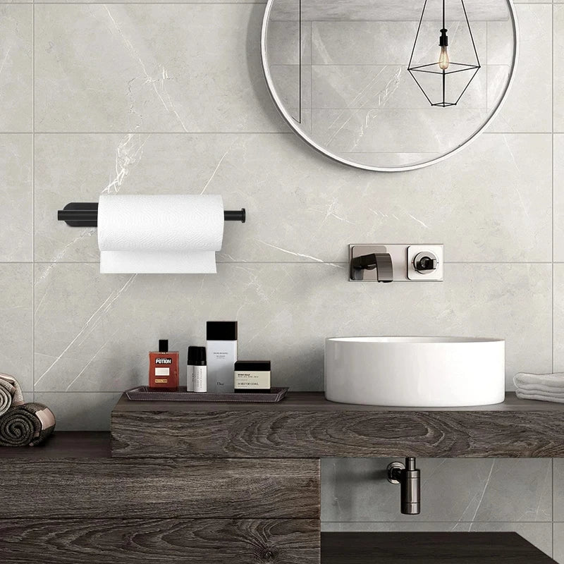 Adhesive Toilet Paper Holder Stainless Steel Wall Mount