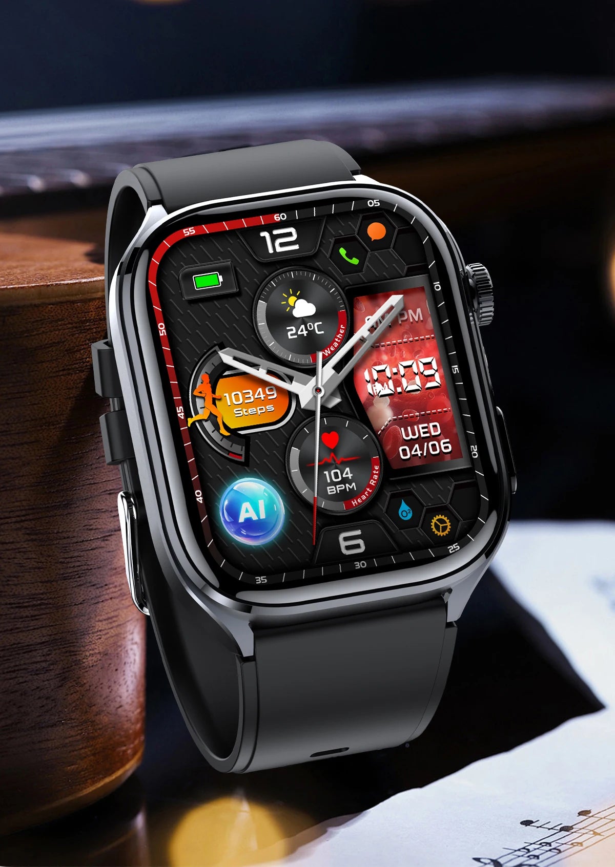 New AI Health Care Accurate detection ECG Smart Watch