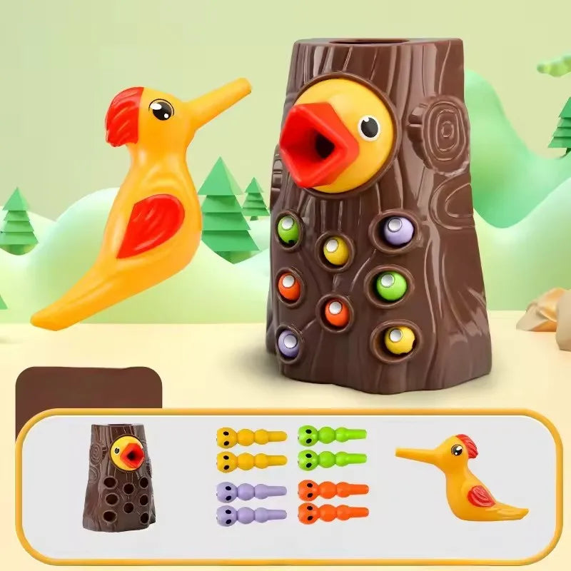 Woodpecker puzzle Toys Catching Insects Small Game