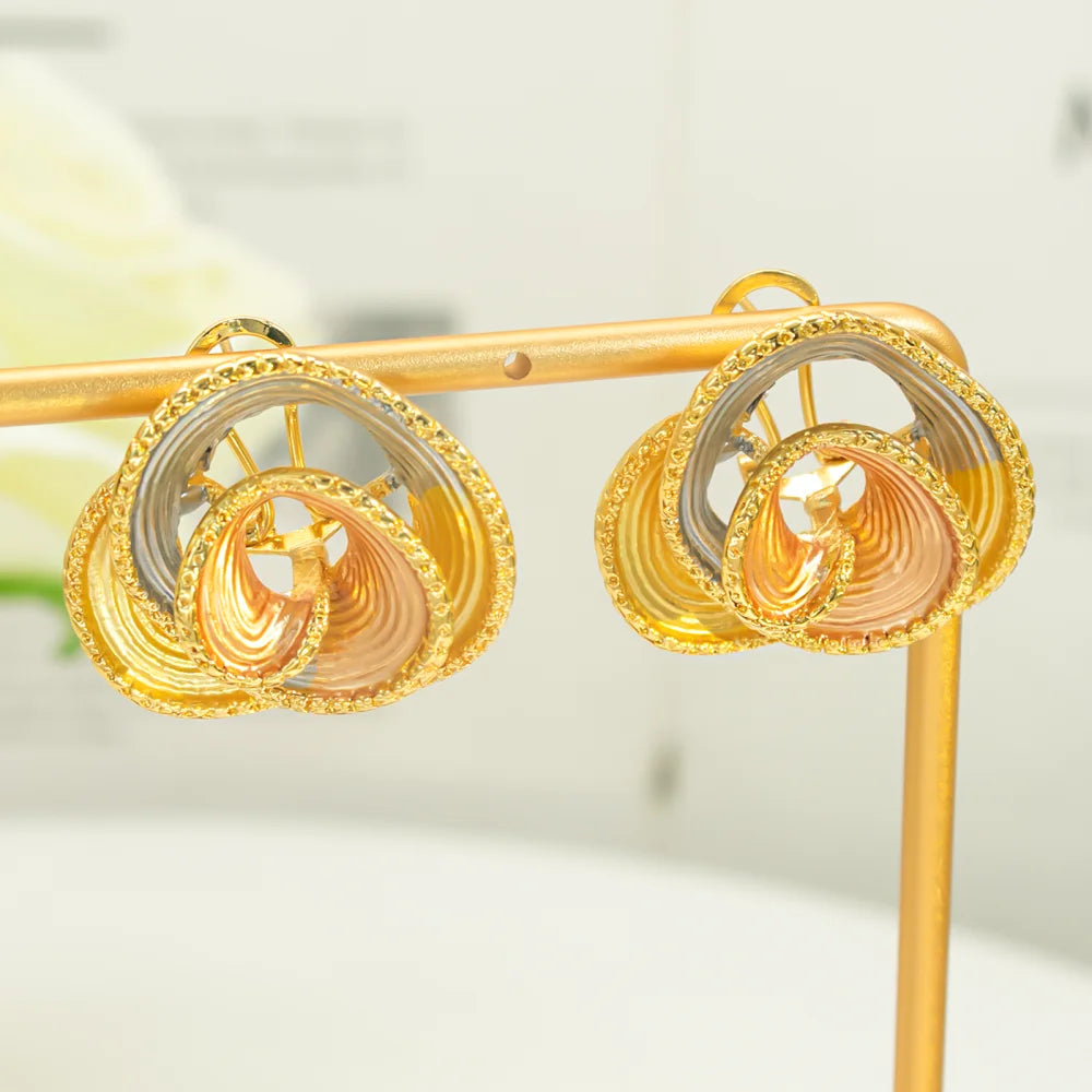 Design Stereo 3D Rose Earrings Y2K Colorful Flower Drop Earring