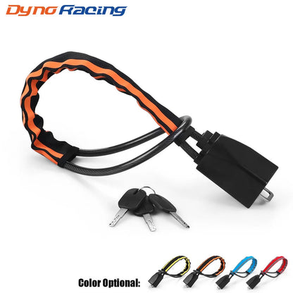 Car Steering Wheel Lock With Seat Belt Socket Steel Rope