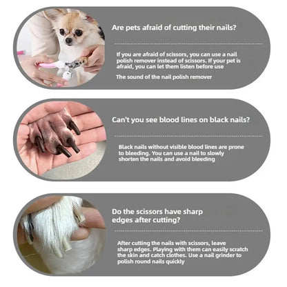 Electric Pet Nail Clippers USB Rechargeable Nail Grinder