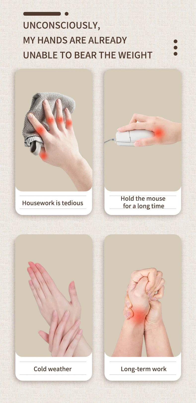 Hand Massager with Airbag Compression Finger Wrist Palm