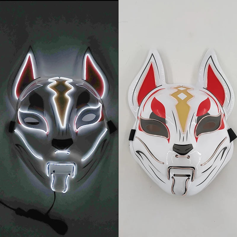 Glowing  Demon Slayer Mask Cosplay Japanese Cartoon