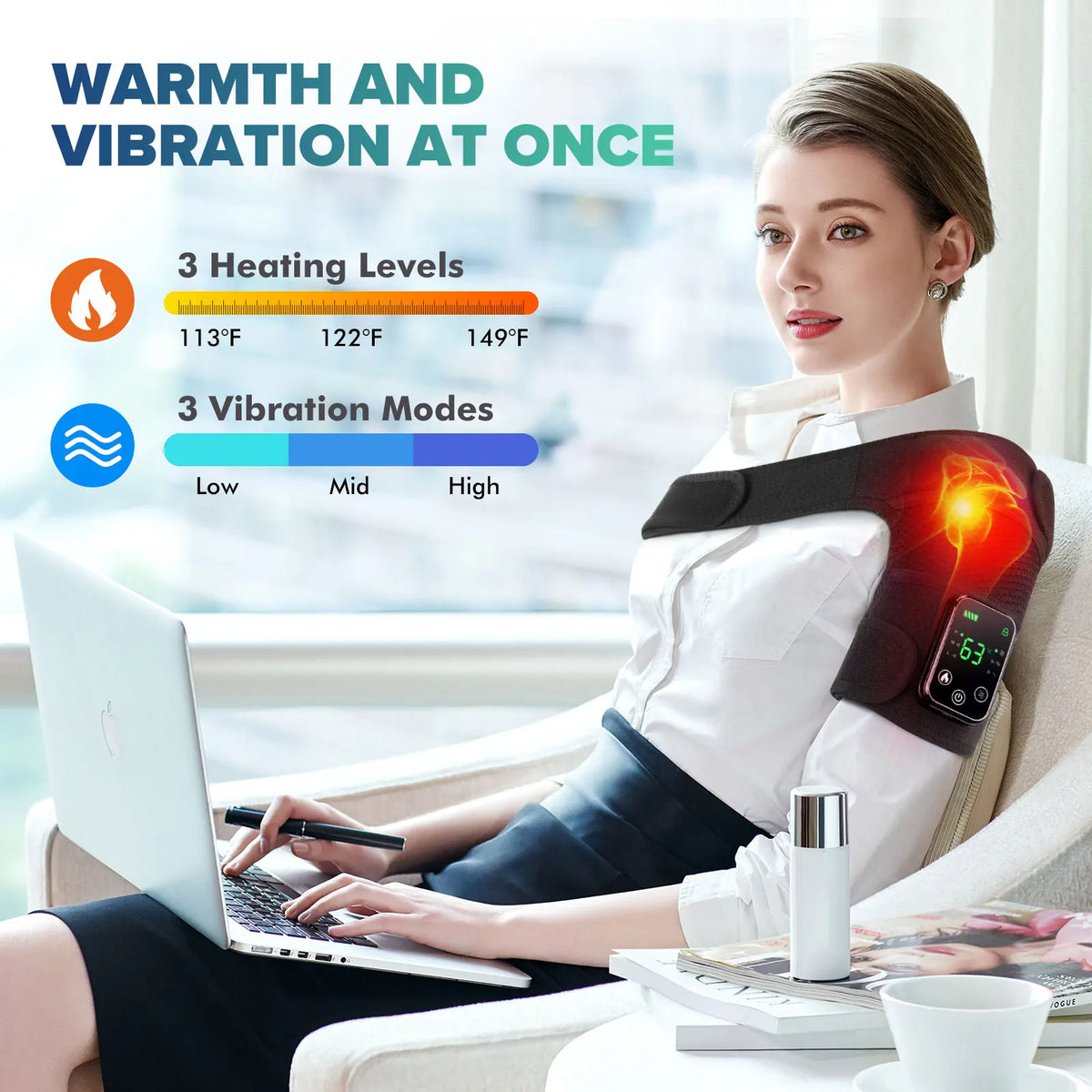 Rechargeable Knee Massager 3 Gear Vibration Massage