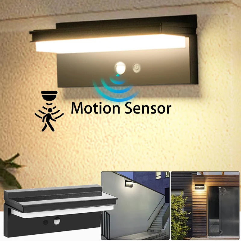 Solar Power Wall Lamp IPX5 Waterproof Garden Lights