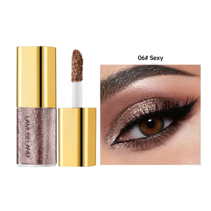 Pearly Liquid Eyeshadow Natural Smokey Silver Shimmer