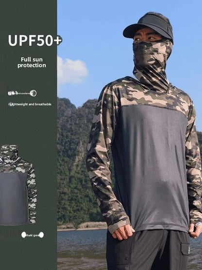 Men's Summer Outdoor Cycling Fiing Sun Protection Ice Silk