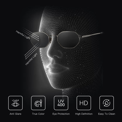 ZENOTTIC Retro Small Polygon Polarized Sunglasses