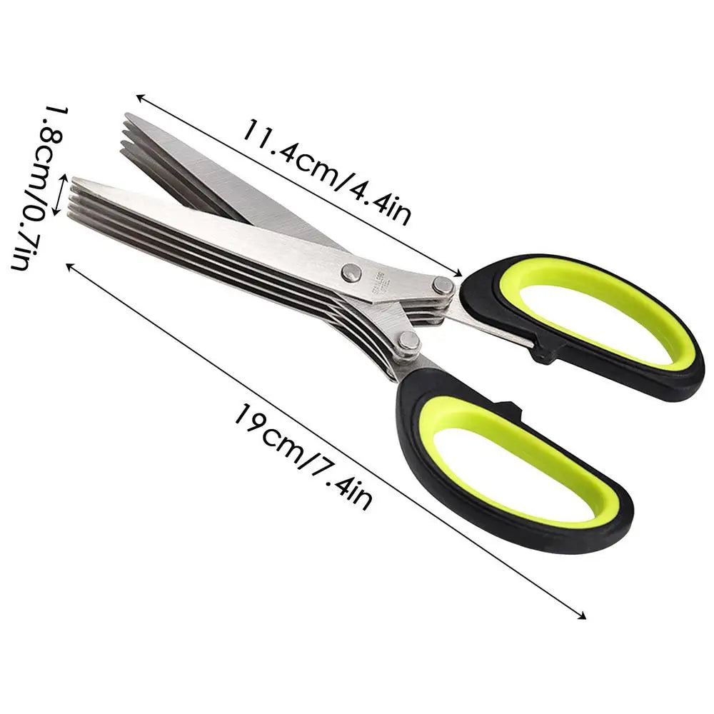 Multi Layer Scissor Kitchen Shears 5 Blade Stainless Steel