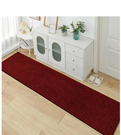 Large sized striped rubber bottom corridor carpet carp