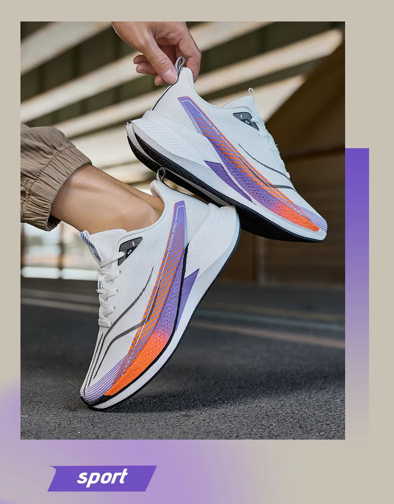 New 9ro Carbon Fiber Plate Running Sneakers Lightweight