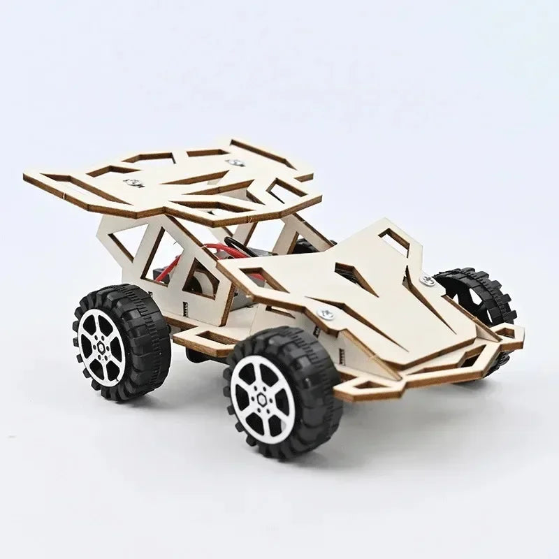 DIY Wooden Remote Control Car Mini Four-Wheel Drive