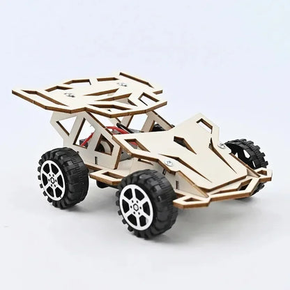 DIY Wooden Remote Control Car Mini Four-Wheel Drive