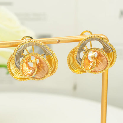 Design Stereo 3D Rose Earrings Y2K Colorful Flower Drop Earring