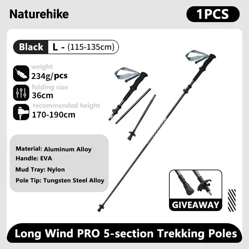 Climbing Sticks Ultralight Outdoor Folding Trekking Poles