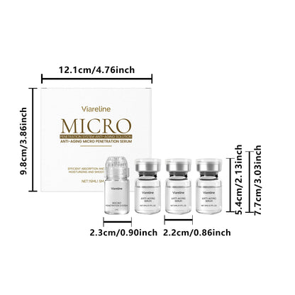 Hexapeptide Collagen Microneedle Serum Set Hydrating Facial Roller