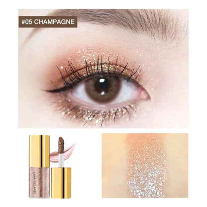 Pearly Liquid Eyeshadow Natural Smokey Silver Shimmer