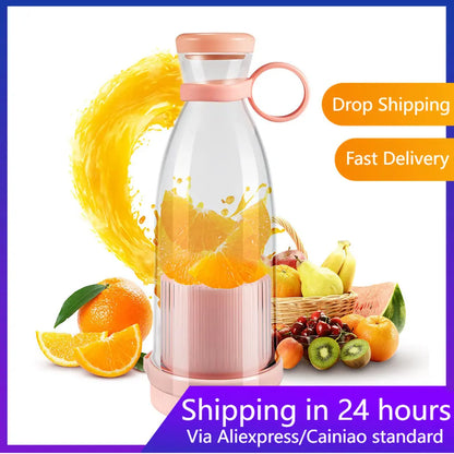 Rechargeable Mixers Fresh Fruit Juicers  Juice Bottle