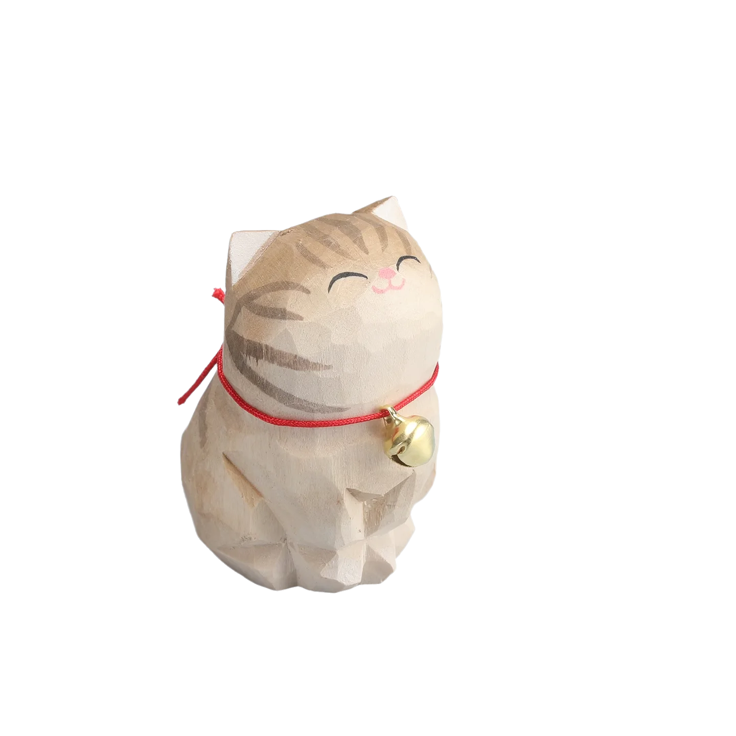 Cute Cat Animals Figurine Decorative Wooden Ornament