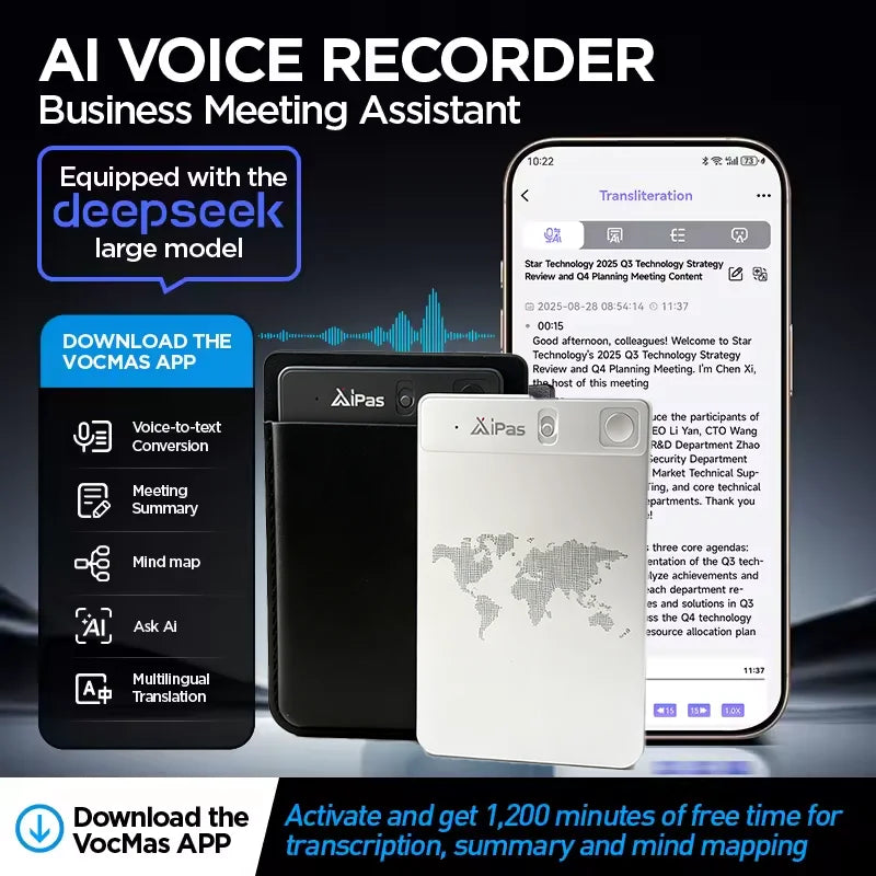 New Long Range Recorder 64GB 6000H Recording Time Dual
