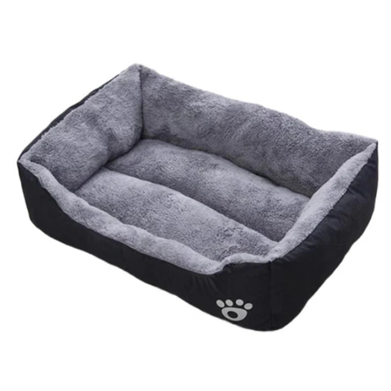 Black Dog Bed Plush Sleeping Bed Non-Slip and Bite-Resistant
