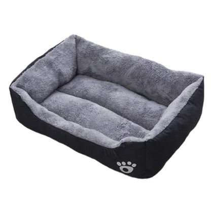 Black Dog Bed Plush Sleeping Bed Non-Slip and Bite-Resistant