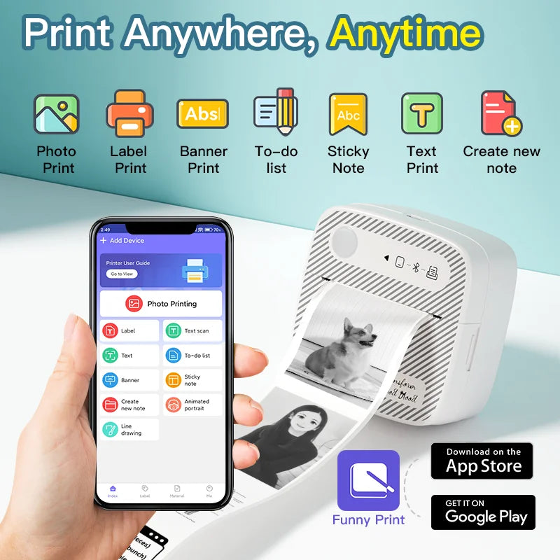 B3 Portable Mini Printers Wireless Bluetooth Inkless