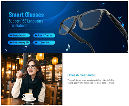 AI Translation Smart Glasses with photochromic lenses