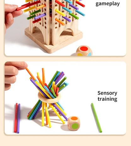 Parent child interactive wooden stick children's