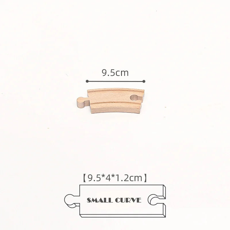 New Kinds Wooden Track Parts Beech Wooden Railway Train