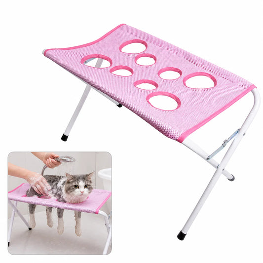 Pet Grooming Hammock Stand Foldable Cat Dog Bathing Rack