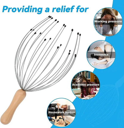 Head Massager Head Scratching Octopus Scalp Massage