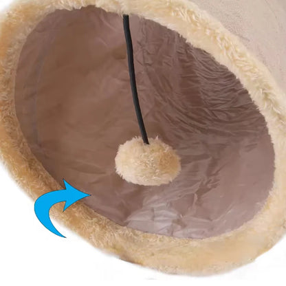 Pet Cat Plush Tunnel Foldable Suede Channel Toy
