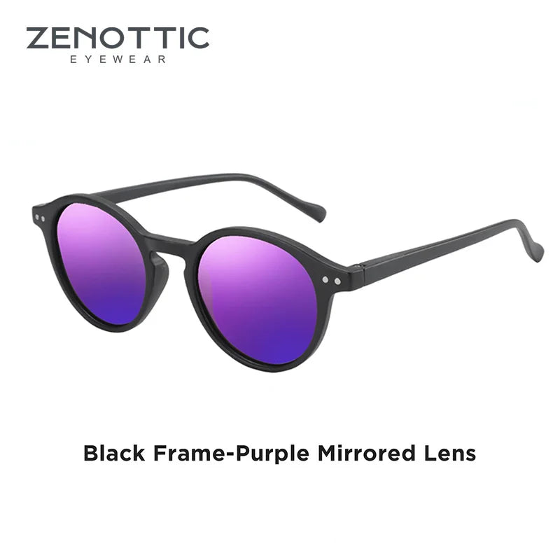 Retro Circular Polarized Sunglasses Vintage