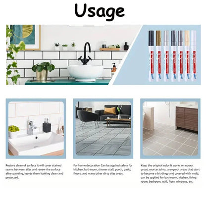 Floor Tile Marker Pen Wall Grout Pen Waterproof