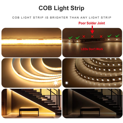 New USB COB Strip Light Flexible Adhesive Tape Night Lighting
