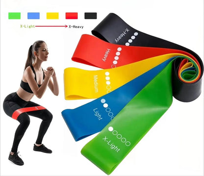 5 Levels Portable Fitness Rubber Resistance Bands