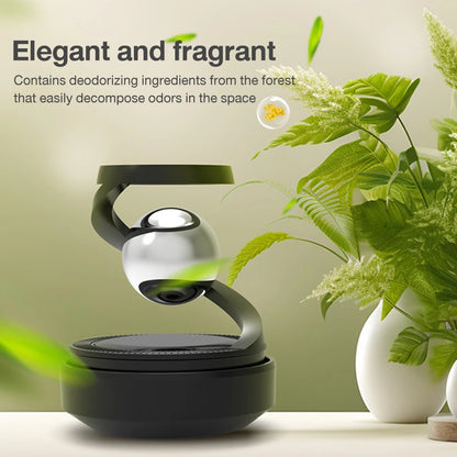 Solar Car Air Freshener Automatic Rotation Dashboard Fragrance