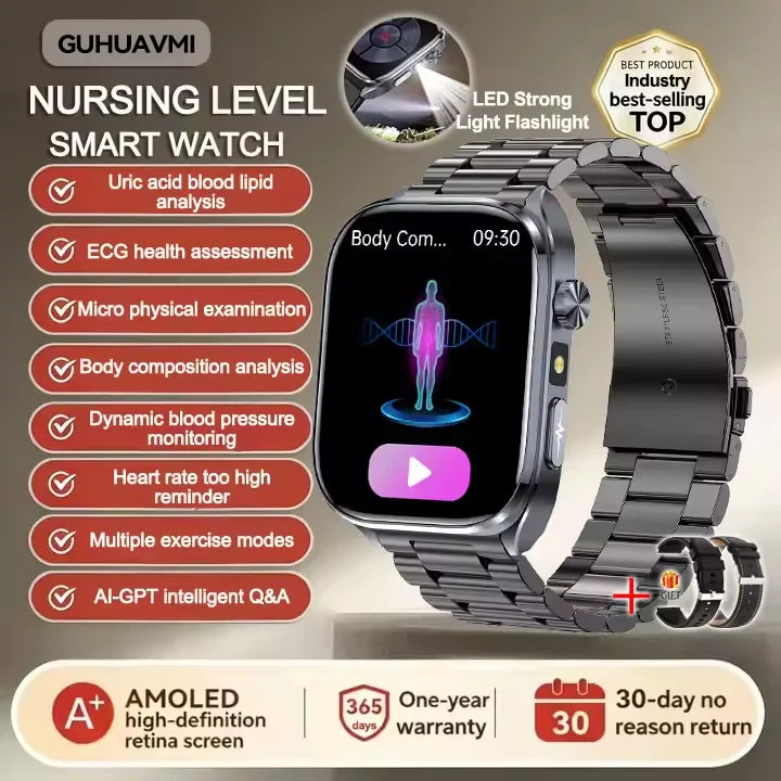 New AI Health Care Accurate detection ECG Smart Watch