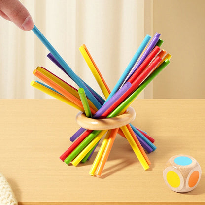 Parent child interactive wooden stick children's