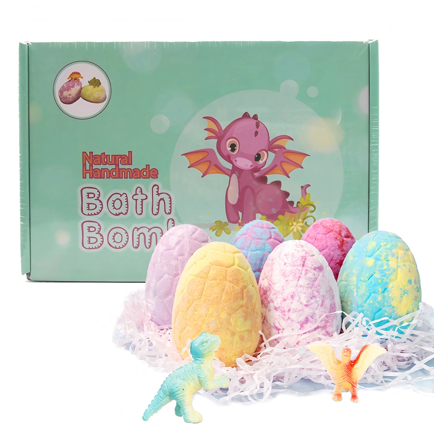 6PCS Children's Dinosaur Egg Bomb Bath Salt Balls Fun