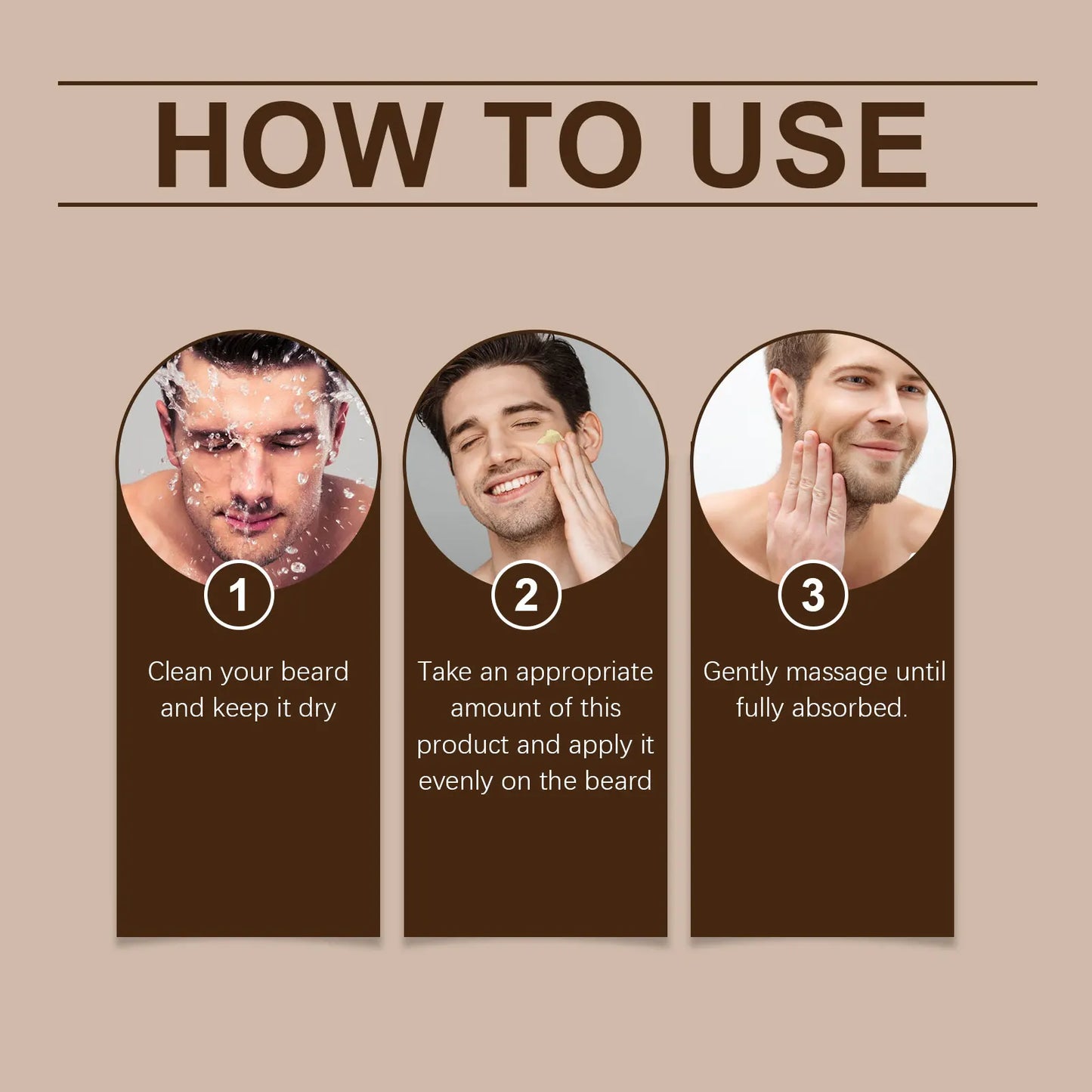 East Moon Men's Beard Wax Care Improve Smooths
