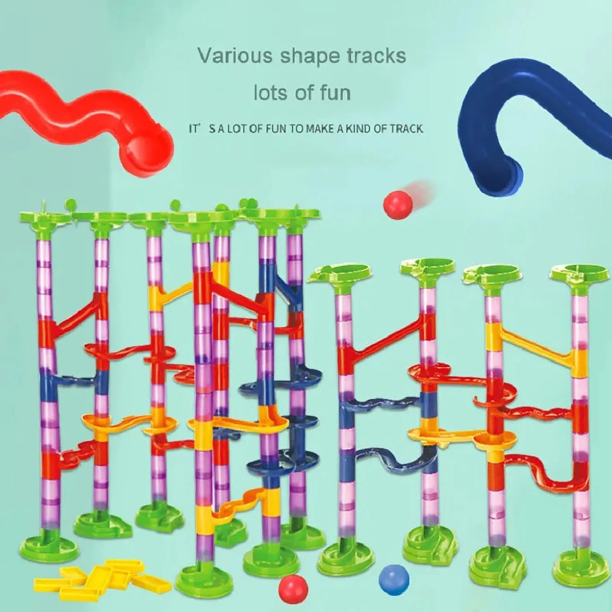 Children'S Diy Montessori Toy Puzzle Track Block Children Toy