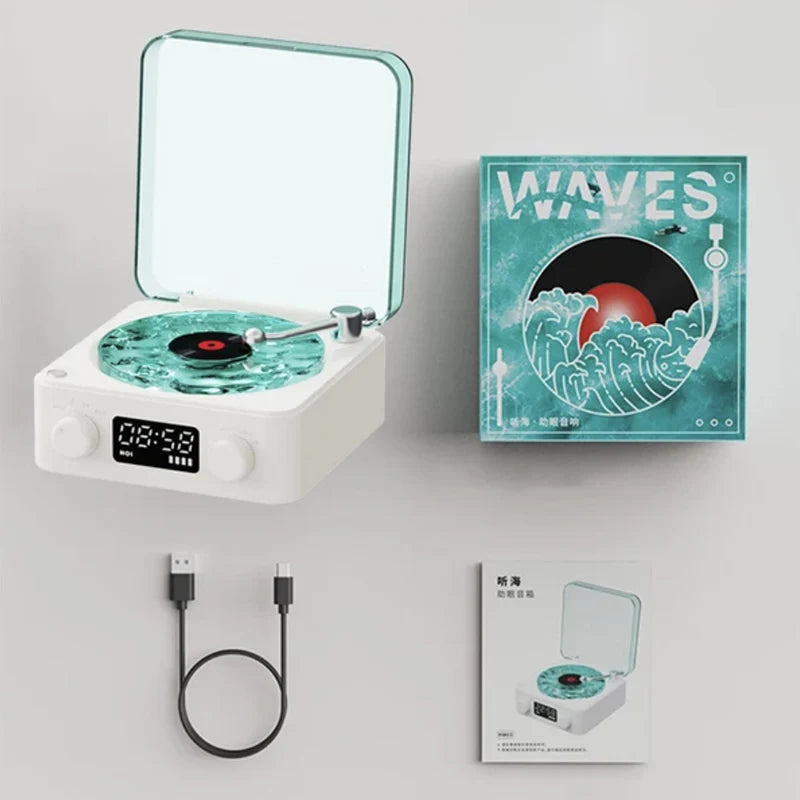Retro Turntable Speaker With White Noise Wireless Bluetooth