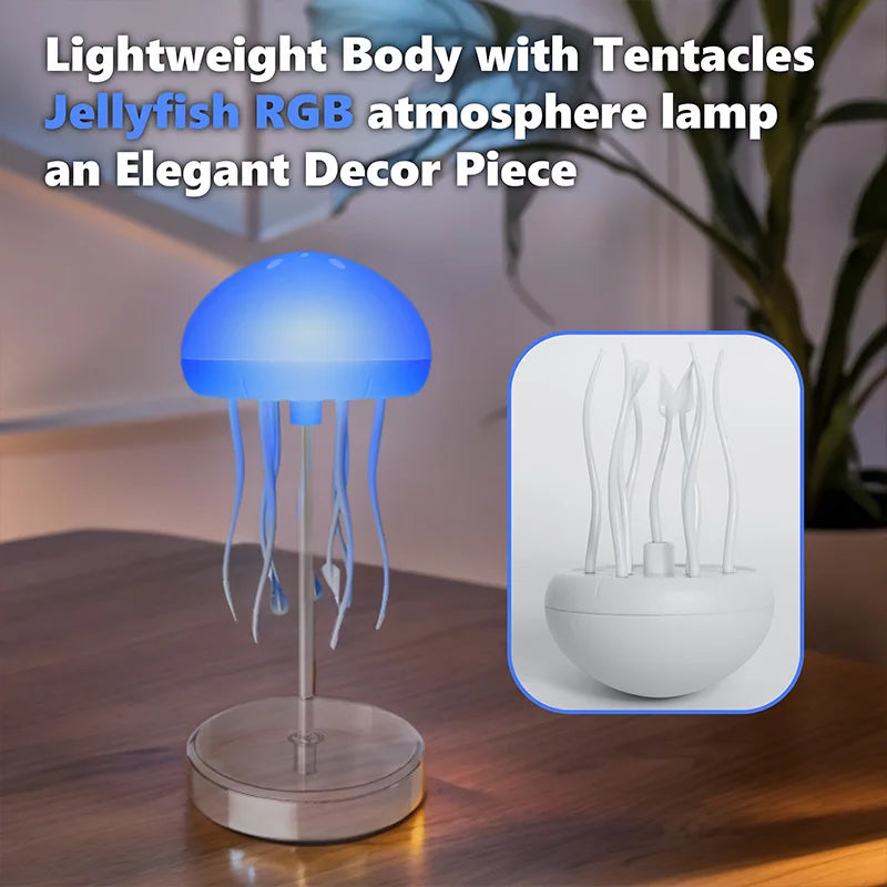 Move UP and Down Jellyfish Table Lamp Color Changing LED