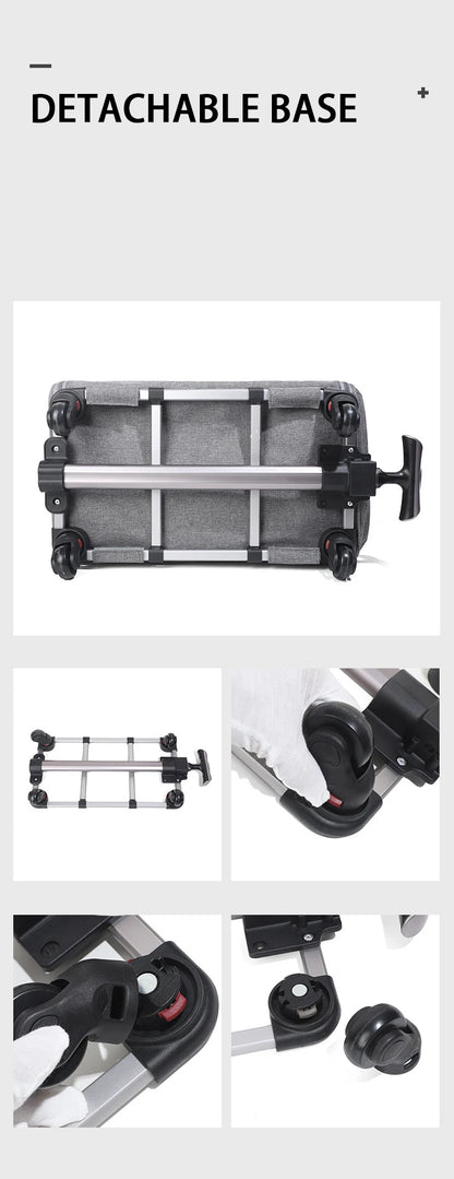 Pet Carrier with Wheels for Dogs Rolling Pet Carrier