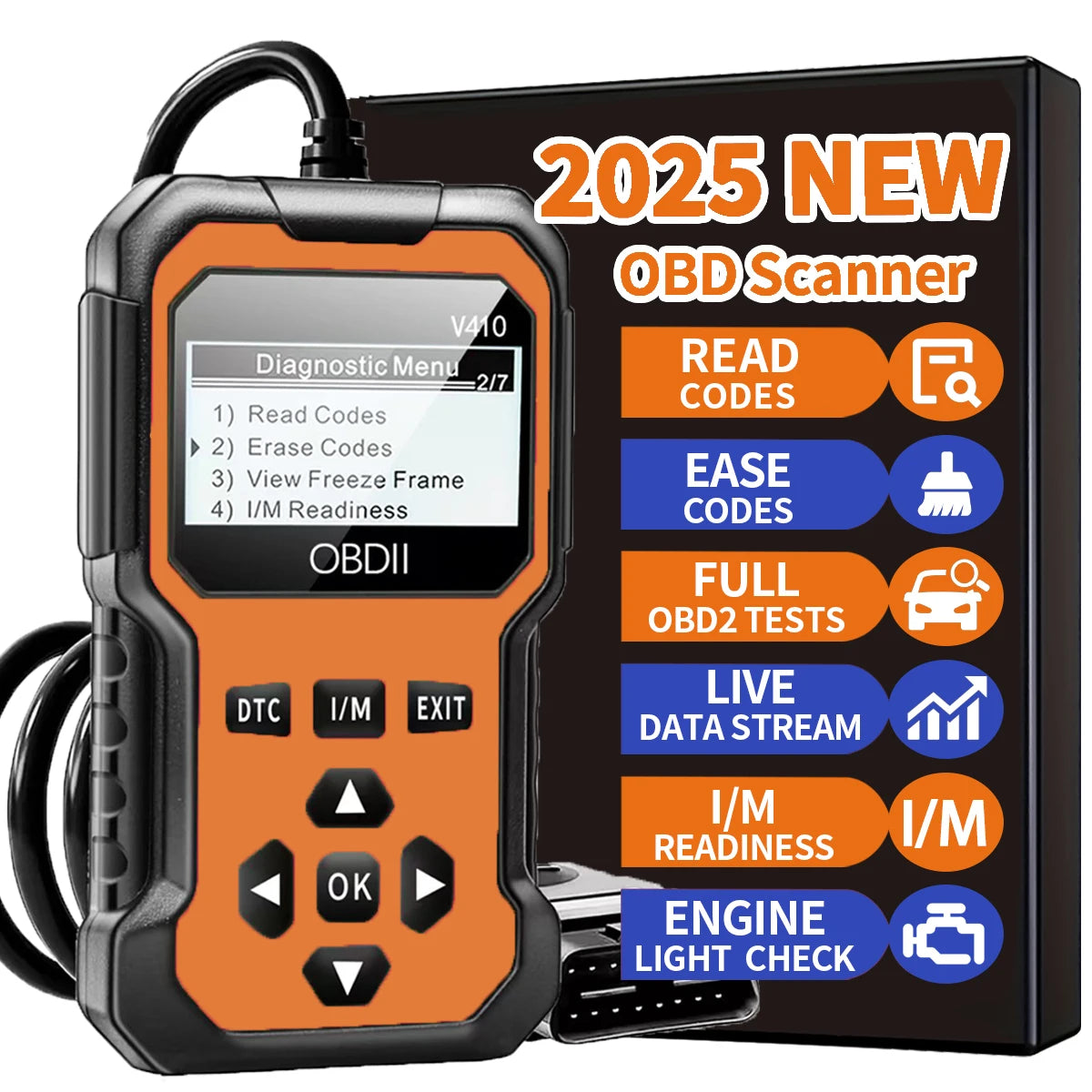 Car Obd2 Scanner Diagnostic Tool Code Reader Engine