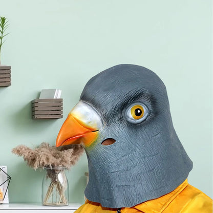 Pigeon Mask Funny Animal Cosplay Costume Latex Head Mask Halloween